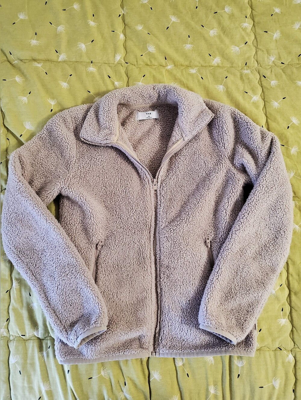 TNA Cream Sherpa Zip Jacket